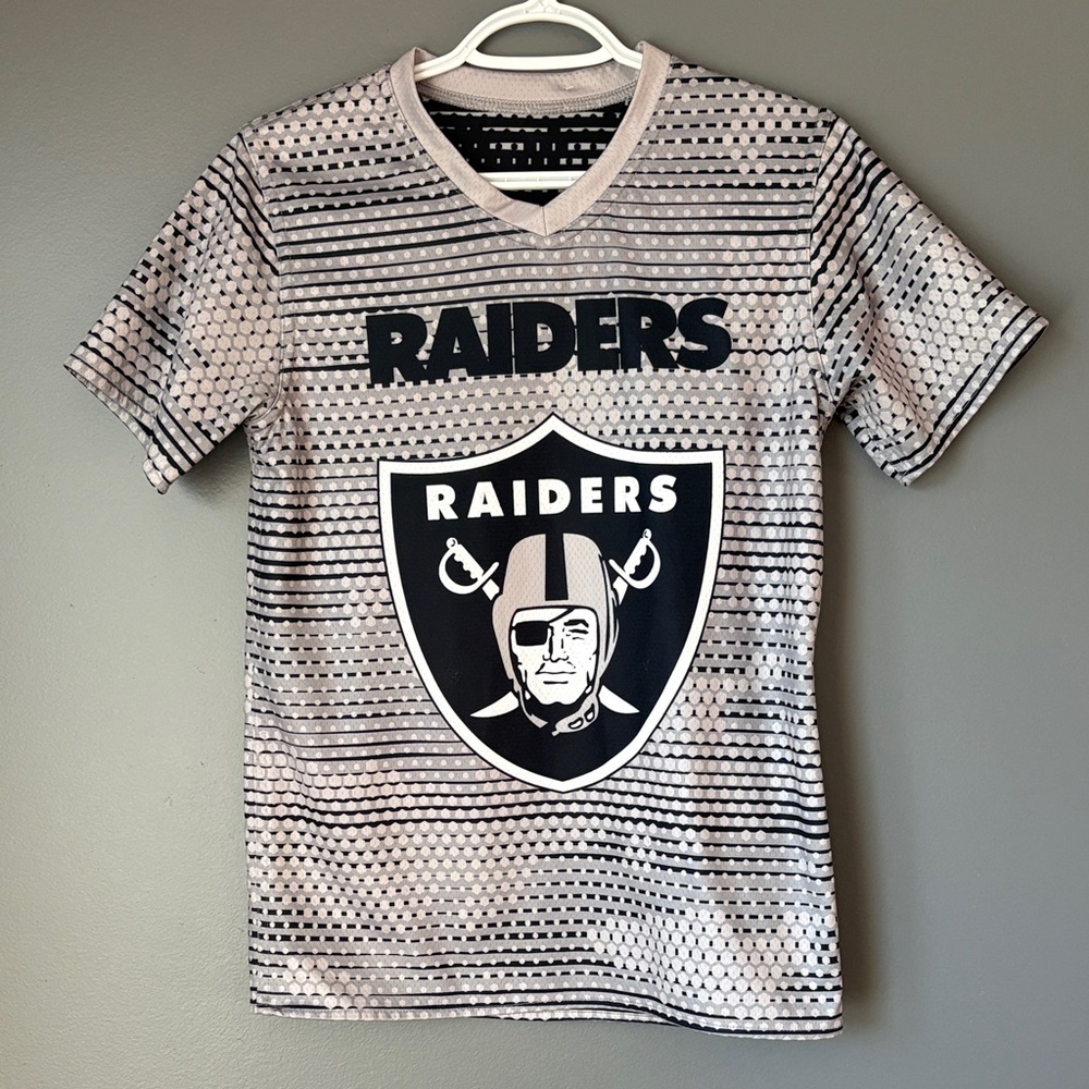 Raiders Kids Graphic T-Shirt - Black and Gray